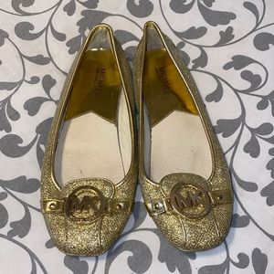 MK gold shoes